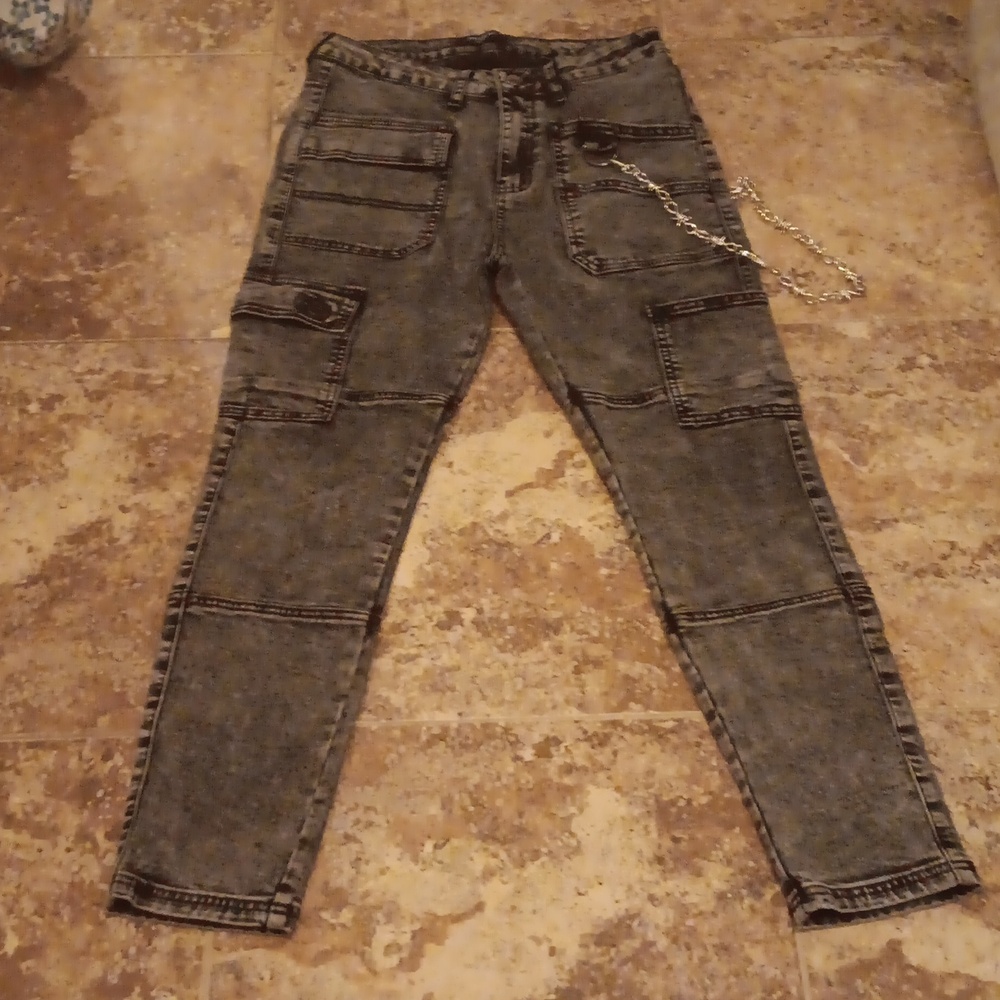 Black Cargo Skinny Jeans- NWOT